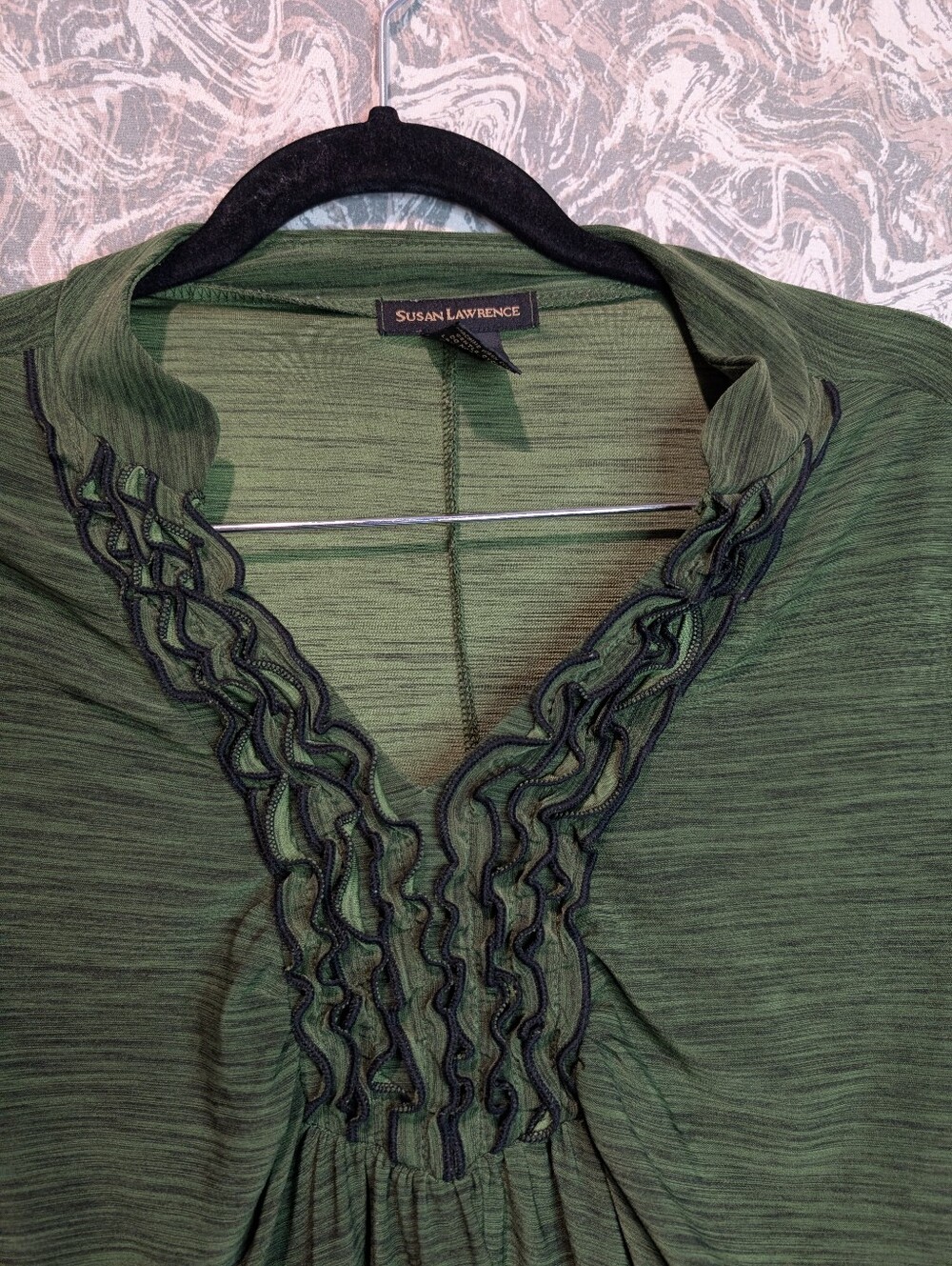 Susan Lawrence Ruffle Blouse Size Large - Picture 3 of 5